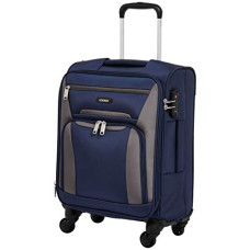 Deals, Discounts & Offers on  - Amazon Brand - Solimo 56.5 cms Softsided Suitcase with Wheels and TSA Lock, Blue