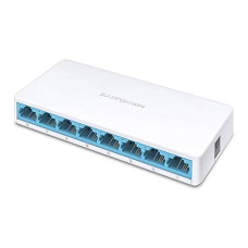 Deals, Discounts & Offers on  - Mercusys MS108 8-Port 10/100Mbps Desktop Switch | RJ45 Ports | auto MDI/MDIX Supported | Plug and Play | Sleek,Ultra-Compact Design | Expand Ethernet Network