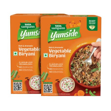 Deals, Discounts & Offers on  - Tata Sampann Yumside Vegetable Biryani | Rich & Aromatic | Ready to Eat Meal | Serves 4 Pax | Pack of 2 | 330g*2