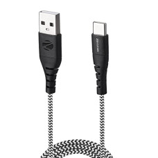 Deals, Discounts & Offers on  - Zebronics CU3100V Fast charging Type C cable with QC 18W support, 3A max capacity, 1 meter braided cable, Data transfer and Superior durability (Braided Black + White)