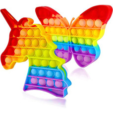 Deals, Discounts & Offers on  - Toyshine Pack of 2- Unicorn and Butterfly- Fidget Popping Sounds Toy, BPA Free Silicone, Push Bubbles Toy
