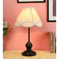 Deals, Discounts & Offers on  - tu casa Metal Iron Table Lamp, White, Off White