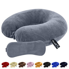Deals, Discounts & Offers on  - Billebon Premium Neck Pillow Eye Mask Combo Airplane Travel pillow with Comfortable Velvet Sleeping Eyemask Head Rest Pillow & 30 Years Warranty