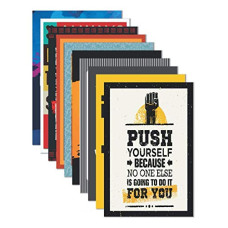 Deals, Discounts & Offers on  - PAPER PLANE DESIGN framed poster motivational aesthetic quotes large size (Set of 8 frames) (PUSH)