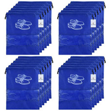 Deals, Discounts & Offers on  - Kuber Industries 24 Piece Non Woven Travel Shoe Cover, String Bag Organizer, Royal Blue -CTMTC39493