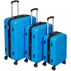 Deals, Discounts & Offers on  - AmazonBasics Set of 3 (55 cm + 68 cm + 78 cm) Light Blue Hardsided Trolley