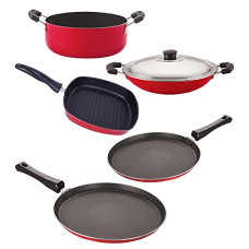 Deals, Discounts & Offers on Cookware - Nirlon Non-Stick Aluminium 4 Piece Chemical Free Healthy Cookware Essential Set at Best Price