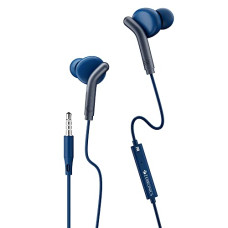 Deals, Discounts & Offers on Headphones - ZEBRONICS Zeb-Bro in Ear Wired Earphones with Mic, 3.5mm Audio Jack, 10mm Drivers, Phone/Tablet Compatible(Blue)