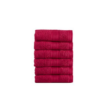 Deals, Discounts & Offers on  - Trident Soft and Plush, 100% Cotton, Highly Absorbent, Super Soft, 6 Piece Face Towel, 500 GSM, Crimson
