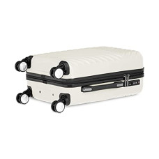Deals, Discounts & Offers on  - AmazonBasics 2 Piece Geometric Hard Shell Expandable Luggage Spinner Suitcase Set - Cream