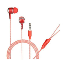Deals, Discounts & Offers on Headphones - HITAGE HPB-315 Earphones Headphones Earplugs Headset High Definition Sound Deep Extra Bass Wired Earphone with in-line Mic Wide Compatibility Tangle Free Cable (RED)