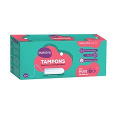 Deals, Discounts & Offers on Health & Personal Care - Evereve Tampons, For Heavy Menstrual flow, 20 pcs, Super absorption, Safe, Soft & Comfortable, Stain-free periods, Rash-free, Prevents odour, FDA approved, Biodegradable