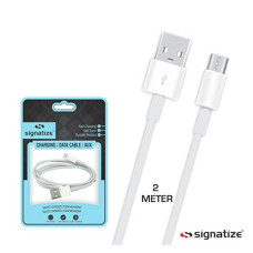 Deals, Discounts & Offers on Mobile Accessories - Signatize Fast Charging USB Data Cable White - 1 Meter