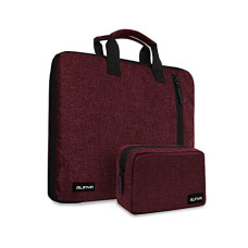 Deals, Discounts & Offers on Laptop Accessories - Alifiya Polyester MacBook Laptop Sleeve Cover Bag 16 Inch with Charger Pouch (Maroon_L22, 180 Degree Opening)