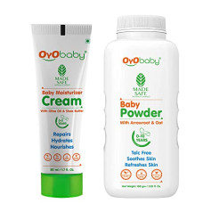 Deals, Discounts & Offers on Baby Care - OYO BABY Talc Free Baby Powder for New Born Babies, Kids 100gm & Baby Daily Moisturising Cream