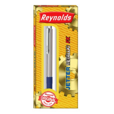 Deals, Discounts & Offers on Stationery - Reynolds JETTER METALLIC FX : 1 CT BOX - BLUE | Lightweight Ball Pen With Comfortable Grip for Extra Smooth Writing I School and Office Stationery