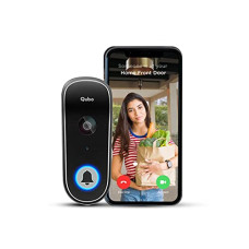 Deals, Discounts & Offers on Home Improvement - Qubo Smart WiFi Wireless Video Doorbell from Hero Group | Instant Visitor Video Call on Phone | Intruder Alarm System | 1080P FHD Camera | 2-Way Talk | Works with Alexa & Google | 36 Chime Tunes
