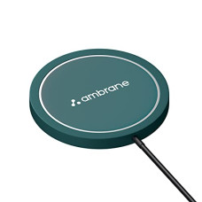 Deals, Discounts & Offers on Mobile Accessories - Ambrane Aero-Sync 15 Watt Fast Charging Wireless Pad, Compatible with Wireless Charging Enabled Devices, Smartphones (Green)