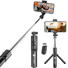 Deals, Discounts & Offers on Mobile Accessories - Tygot Bluetooth Extendable Selfie Sticks with Wireless Remote and Tripod Stand, 3-in-1 Multifunctional Selfie Stick with Tripod Stand Compatible with iPhone/OnePlus/Samsung/Oppo/Vivo and All Phones