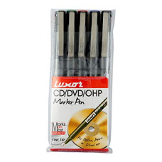 Deals, Discounts & Offers on Stationery - Luxor 968 OHP Permanent Marker - Assorted colors - Set of 5