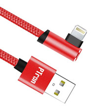 Deals, Discounts & Offers on Mobile Accessories - PTron Solero Lite Cable - L Shape Design 2.1A High Speed Charge Sync Data Cable (Red)