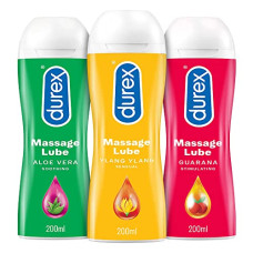 Deals, Discounts & Offers on Sexual Welness - Durex Lube Sensual, Stimulating & Aloe,200ml each | Water based lube, Pack of 3