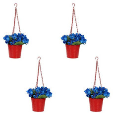 Deals, Discounts & Offers on Gardening Tools - Klassic Hanging Bucket Style Metal Planter Pot with Chain