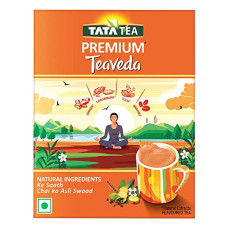 Deals, Discounts & Offers on Toys & Games - Tata Tea Premium Teaveda | Premium Assam Tea Leaves | With Goodness of Time-tested Indian Ingredients -Tulsi, Elaichi, Ginger & Brahmi | Flavoured Tea | 250g