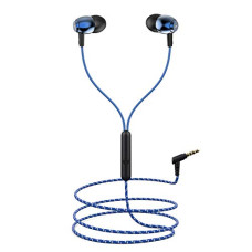 Deals, Discounts & Offers on Headphones - boAt Bassheads 162 in Ear Wired Earphones with Mic(Jazzy Blue)