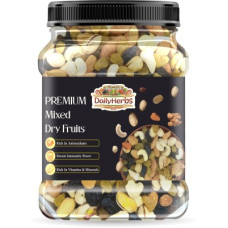 Deals, Discounts & Offers on Food and Health - DAILYHERBS Mix Dry Fruits [Almonds, Cashews, Raisins, Pistachios,Apricot,Black Raisins](500 g)