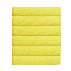 Deals, Discounts & Offers on Home Improvement - Bathla Spic & Span Multi Purpose Microfiber Cleaning Cloth - 340 GSM: 40cmx40cm (Pack of 6 - Fluorescent Yellow) (Microfiber)