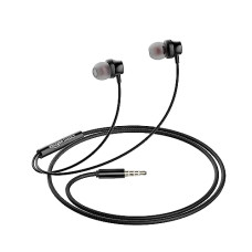 Deals, Discounts & Offers on Headphones - Amazon Basics in-Ear Wired Earphones with in-Line Mic, 10 mm Dual Drivers, Powerful Bass, Noise Reduction, 3.5 mm Audio Jack (Black, WE02)