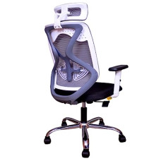 Deals, Discounts & Offers on Furniture - FUGO  Executive Chair|| Ergonomic Leatherette Office||Strong Metal Base||High Comfort Seating Chair||Recliner Chair||Gaming Chair- Spider-406 - Grey, White.