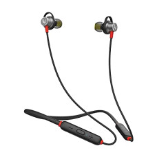 Deals, Discounts & Offers on Headphones - Infinity (JBL Glide 120, in Ear Wireless Earphones with Mic, Deep Bass, Dual Equalizer, 12mm Drivers, Premium Metal Earbuds, Comfortable Flex Neckband, Bluetooth 5.0, IPX5 Sweatproof (Black & Red)