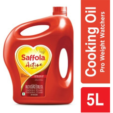 Deals and Offers on Food and Health - Saffola Active Refined Cooking Oil Rice Bran & Soyabean Blended Oil Can(5 L) Deals, Discounts & Offers on Food and Health - Saffola Active Refined Cooking Oil Rice Bran & Soyabean Blended Oil Can(5 L)