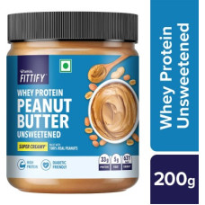 Deals and Offers on Food and Health - Saffola Fittify Whey Protein Peanut Butter Unsweetended Super Creamy 200 g Deals, Discounts & Offers on Food and Health - Saffola Fittify Whey Protein Peanut Butter Unsweetended Super Creamy 200 g