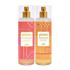 Deals and Offers on Beauty Care - Global Desi Rhythmic Soul & Magical Maze Pack of 2 Body Mist 200ML each Long Lasting Scent Spray Gift For Women Perfume Crafted by Ajmal Deals, Discounts & Offers on Beauty Care - Global Desi Rhythmic Soul & Magical Maze Pack of 2 Body Mist 200ML each Long Lasting Scent Spray Gift For Women Perfume Crafted by Ajmal