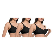 Deals, Discounts & Offers on Women - Fabme Women's Nursing, Feeding, Maternity Bra - Pack of 3 (Colour Options: Skin, White, Black)