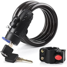 Deals, Discounts & Offers on Accessories - ADONYX Bike Lock Cable Bike Locks with Complimentary Mounting Bracket, Cycle Lock