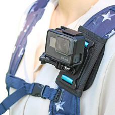 Deals, Discounts & Offers on Accessories - Backpack Shoulder Strap Mount Camera with Adjustable Shoulder Pad and 360 Degree Rotating Base Compatible with GoPro Hero 9/8/7/6/5/4/3+,OSMO Action, Xiaoyi 4K and Most Action Cameras