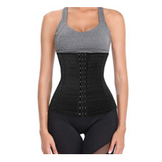 Deals, Discounts & Offers on Women - Aston Andia Women Waist Cinchers Corset Adjustable Hook&Eye Closure Workout Trainer Flexible Body Shaper Weight Loss Belt (XL) Black