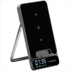 Deals and Offers on Mobile Accessories - Ambrane 15W Wireless Charging Stand with Digital Display & Alarm Setting Deals, Discounts & Offers on Mobile Accessories - Ambrane 15W Wireless Charging Stand with Digital Display & Alarm Setting