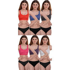 Deals and Offers on Women - PIBU-Women's Cotton Bra Panty Set Deals, Discounts & Offers on Women - PIBU-Women's Cotton Bra Panty Set