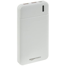 Deals, Discounts & Offers on Power Banks - Amazon Basics 10000 mAh 22.5W Fast Charging Lithium Polymer Power Bank with Type C Cable | Dual Input, Triple Output | White