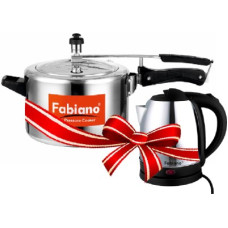 Deals, Discounts & Offers on Personal Care Appliances - Fabiano 1.8L Electric Kettel With 5L Pressure Cooker Combo Electric Kettle(1.8 L, Silver)