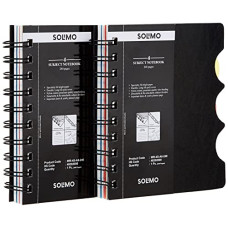 Deals and Offers on Stationery - Amazon Brand - Solimo Wirebound Notebook, A6 Size, 240 Pages, Single Ruled, 70 GSM Paper, Pack of 2 Deals, Discounts & Offers on Stationery - Amazon Brand - Solimo Wirebound Notebook, A6 Size, 240 Pages, Single Ruled, 70 GSM Paper, Pack of 2