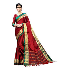 Deals, Discounts & Offers on Women - PERFECTBLUE Women's Cotton Silk Saree With Blouse Piece