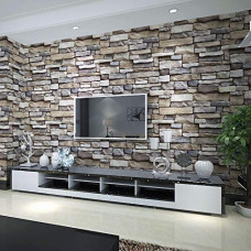 Deals, Discounts & Offers on Home Improvement - WOW Interiors Multi color Brick SELF Adhesive Wallpaper