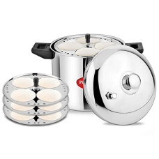 Deals, Discounts & Offers on Cookware - Pigeon Stainless Steel Idly Maker 4 Plates Compatible with Induction and Gas Stove