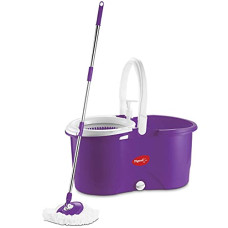 Deals, Discounts & Offers on Home Improvement - Pigeon Enjoy Spin Mop with 360 Degree Rotating PVC Magic Mop Set